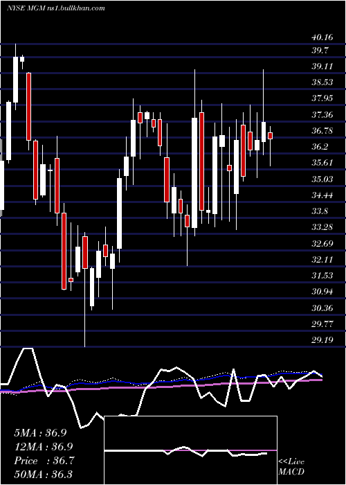  weekly chart MgmResorts