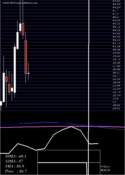  monthly chart YetiHoldings