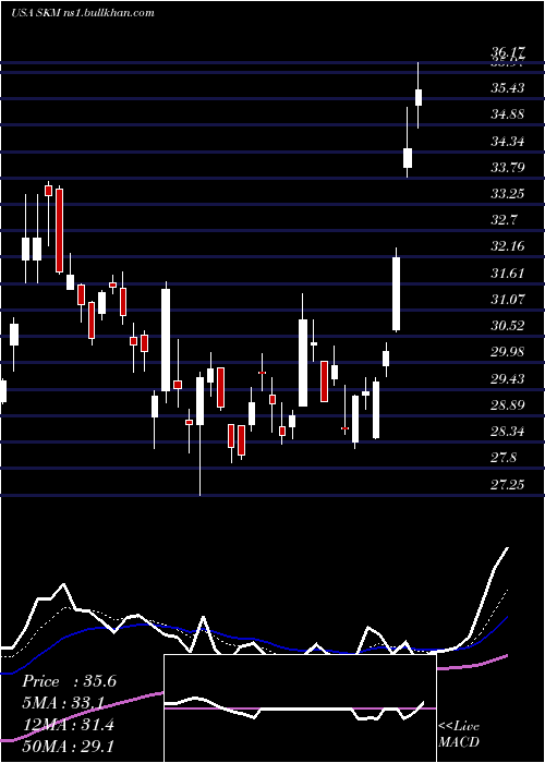  Daily chart SkTelecom