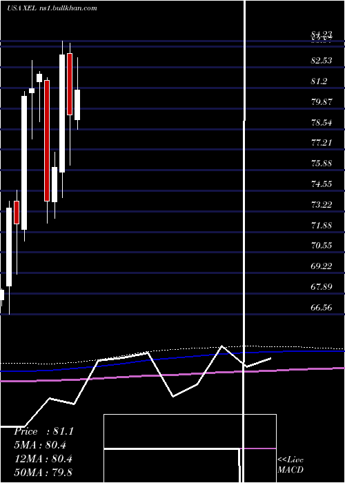  monthly chart XcelEnergy